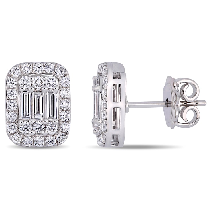 3/4 CT TW Diamond Stud Earrings in 14k White Gold