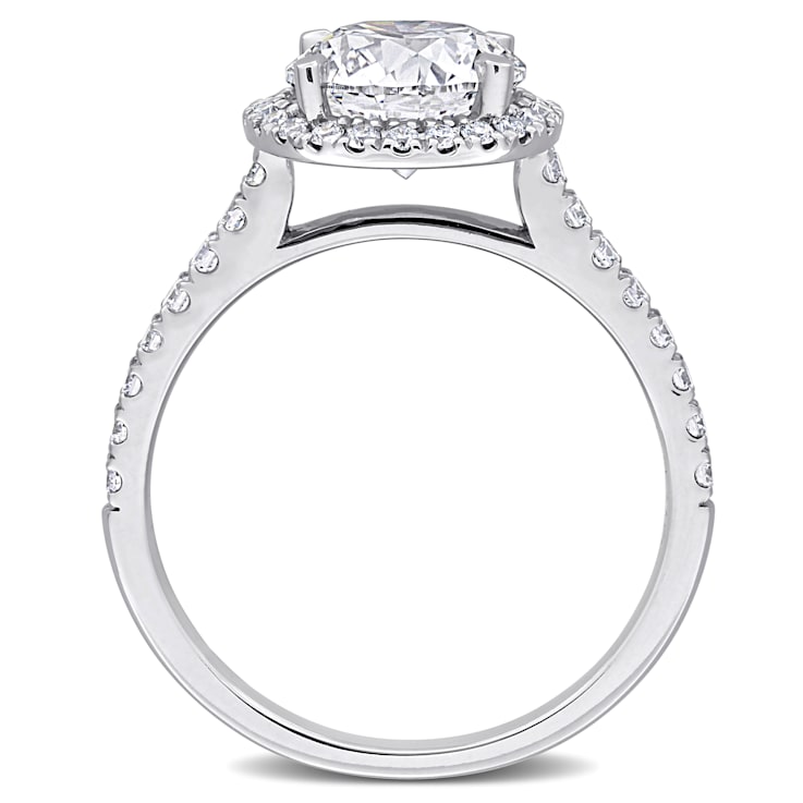 2 3/8 CT TW Lab-Grown Diamond Halo Engagement Ring in 14K White Gold