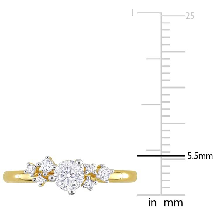1/2 CT TW Diamond Ring in 14K Yellow Gold - 19FMWA