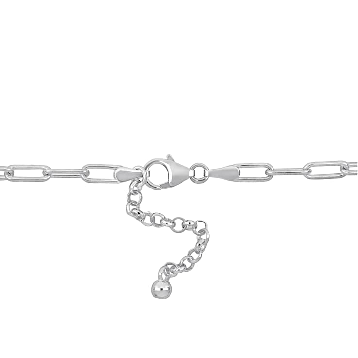 8-9 MM Pink Freshwater Cultured Pearl Oval Link Necklace in Sterling Silver