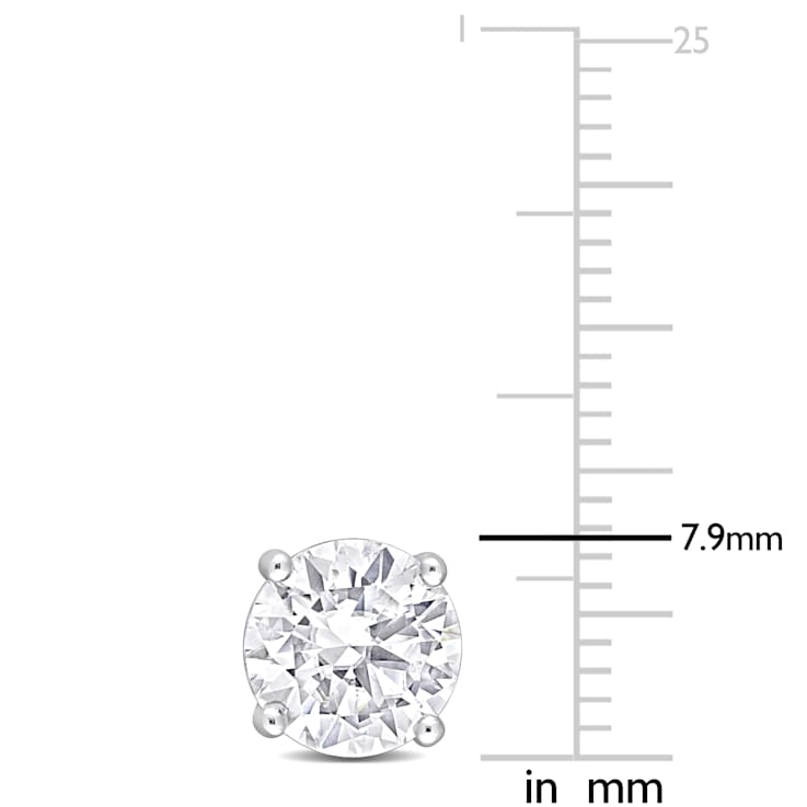 3 3/4 CT TGW Created Moissanite Stud Earrings in Sterling Silver
