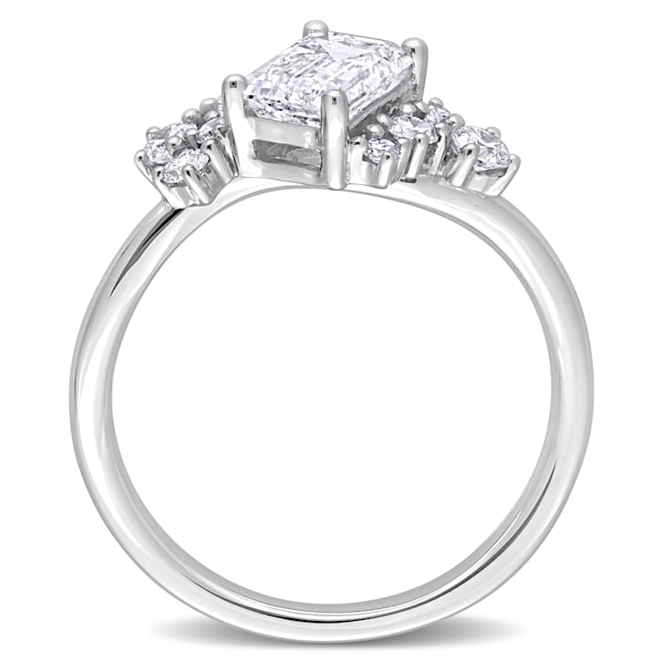 1 1/3 CT TGW Lab Grown Diamond Engagement Ring in 14K White Gold