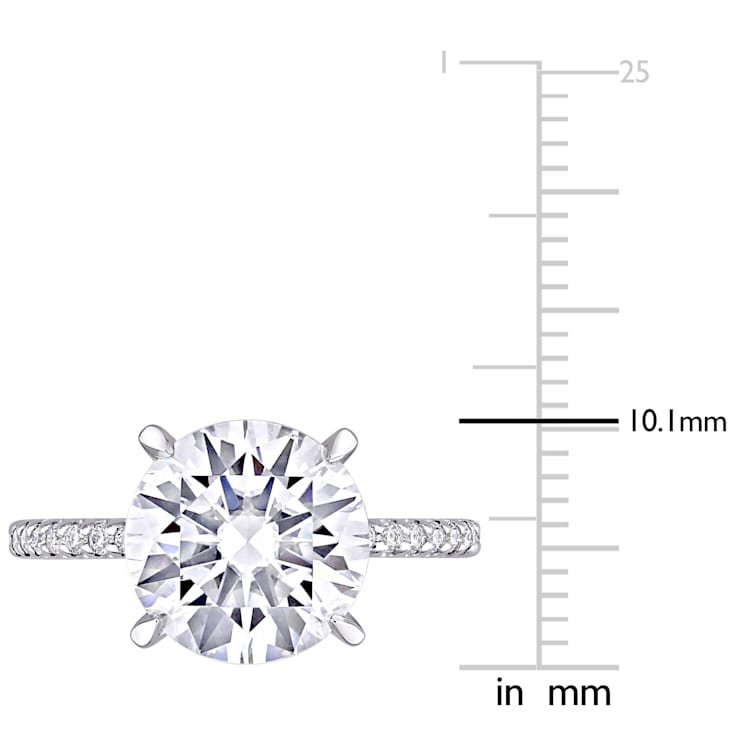4 CT DEW Created Moissanite Engagement Ring in 10K White Gold