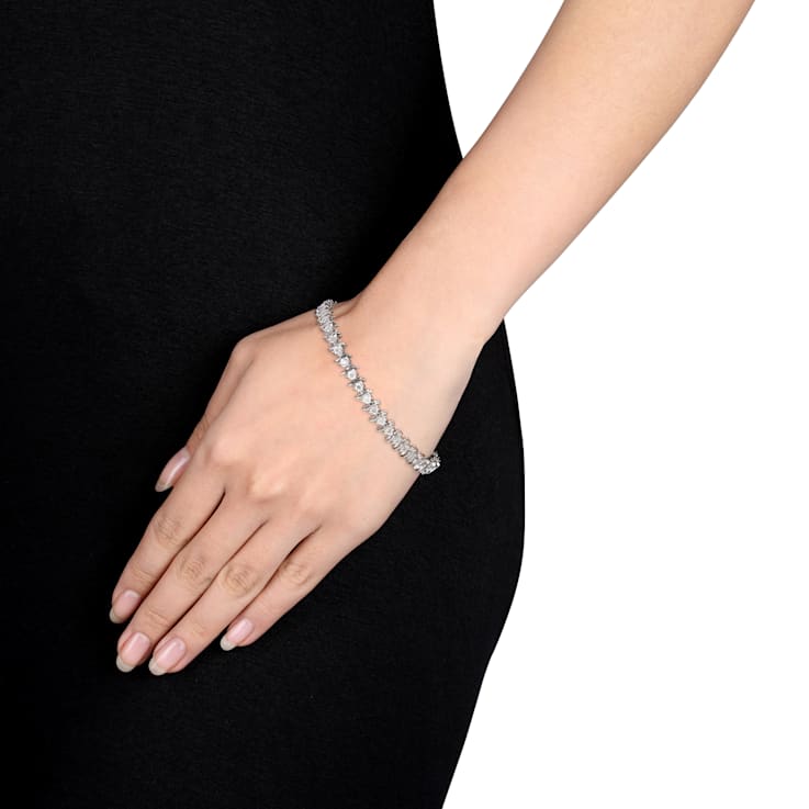 1/2 CT TW Diamond Tennis Bracelet in Sterling Silver