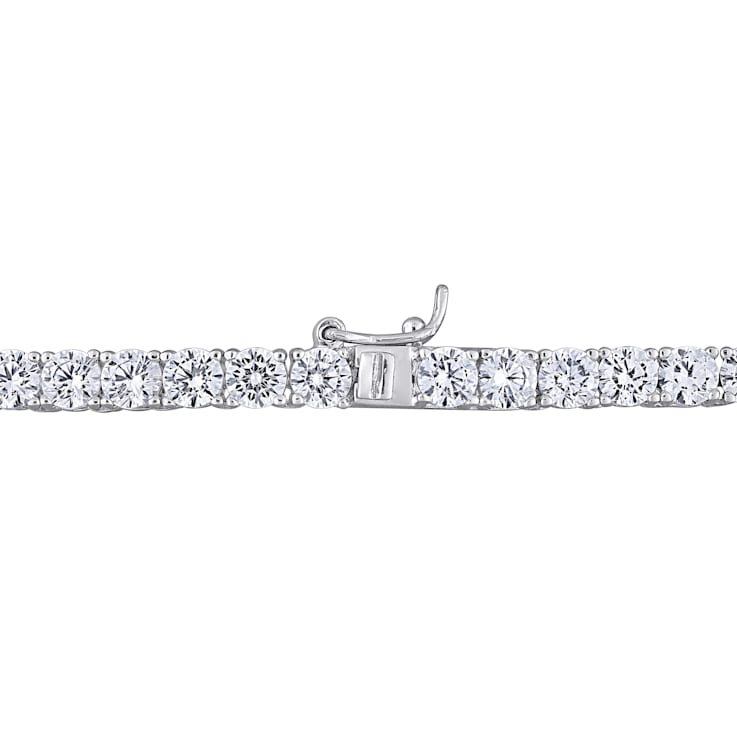 46 1/3 CT TGW Cubic Zirconia Tennis Necklace in Sterling Silver