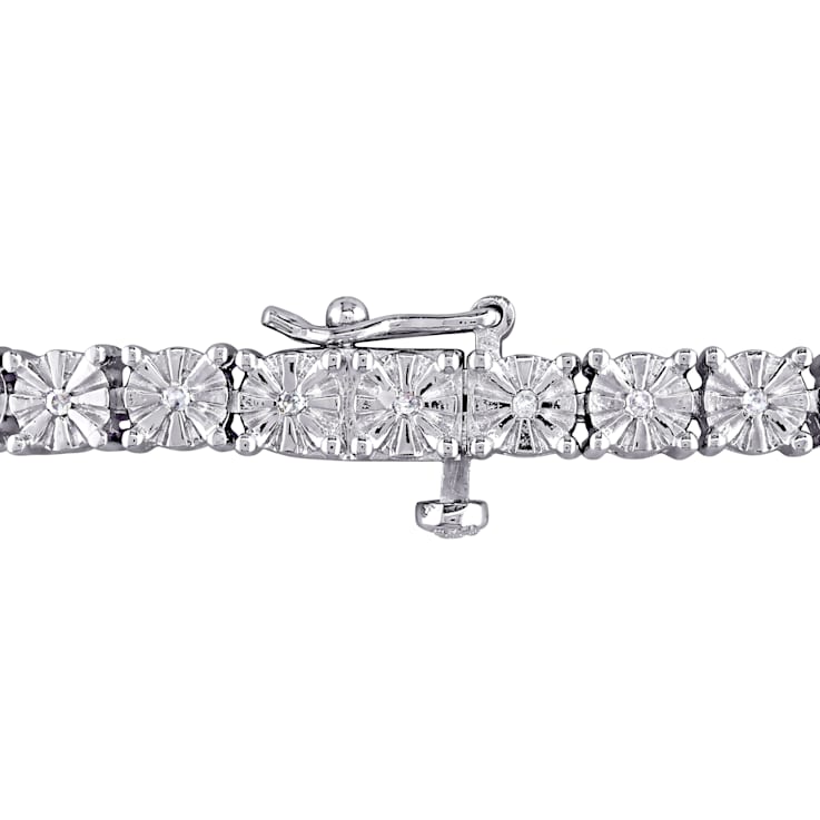 1/4 CT TW Diamond Tennis Bracelet in Sterling Silver