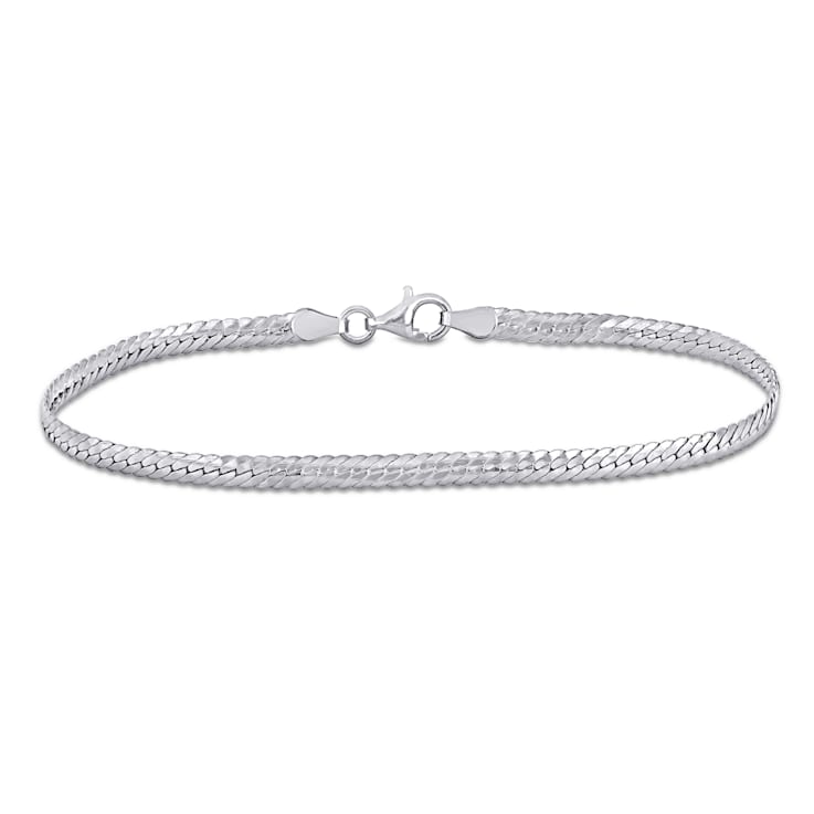 3MM Herringbone Bracelet in Sterling Silver