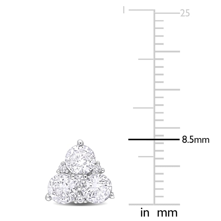 2 CT TGW Created White Sapphire Stud Earrings in Sterling Silver