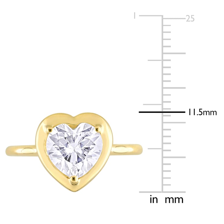 2 CT DEW Heart-Shaped Lab Created Moissanite Engagement Ring in 10K
Yellow Gold