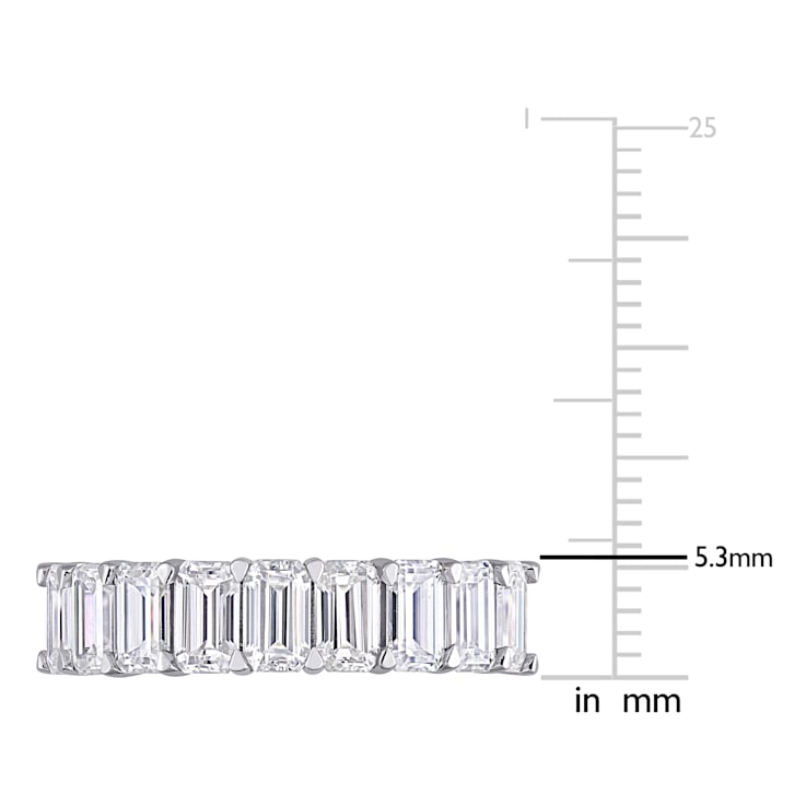 2-3/4 CT DEW Created Moissanite Semi Eternity Ring in 10K White Gold