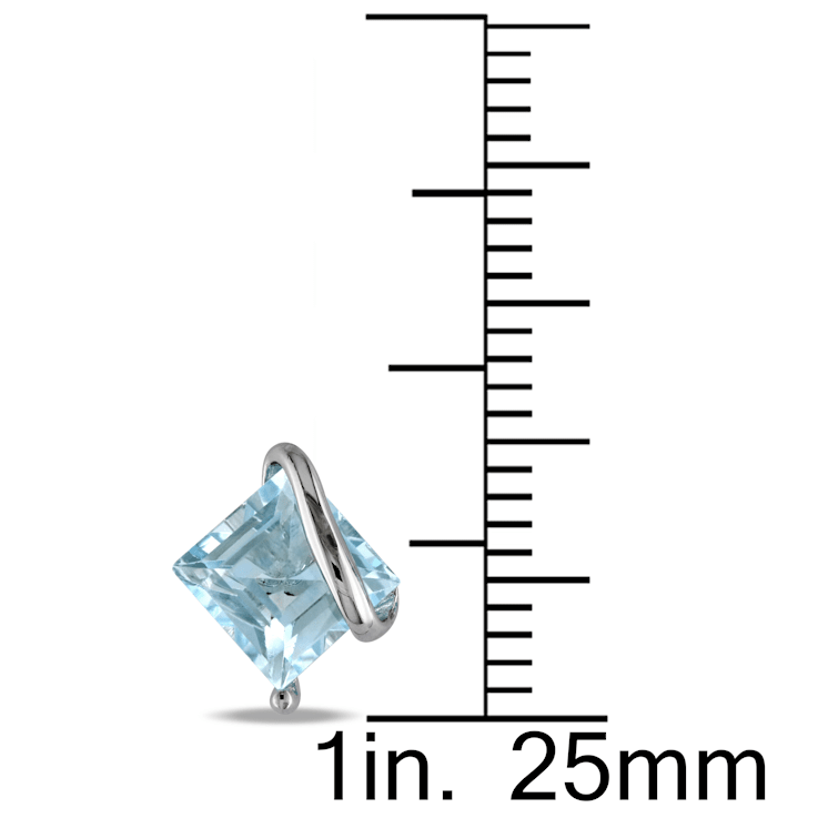 2-3/4ctw Sky Blue Topaz Stud Earrings in Sterling Silver