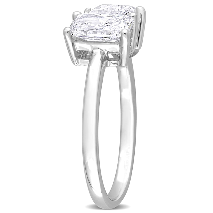 2 CT TGW Lab Grown Diamond 2-Stone Engagement Ring in 14K White Gold