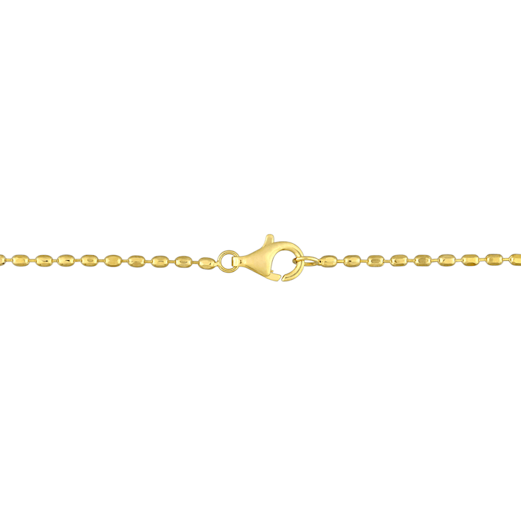 4/5 CT TGW Created White Sapphire Bar Necklace in Yellow Plated Sterling Silver