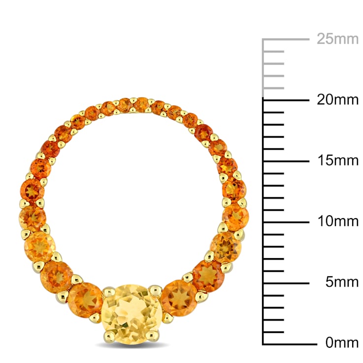 2 4/5 CT TGW Citrine and Madeira Citrine Earrings in 18K Yellow Gold
Over Sterling Silver