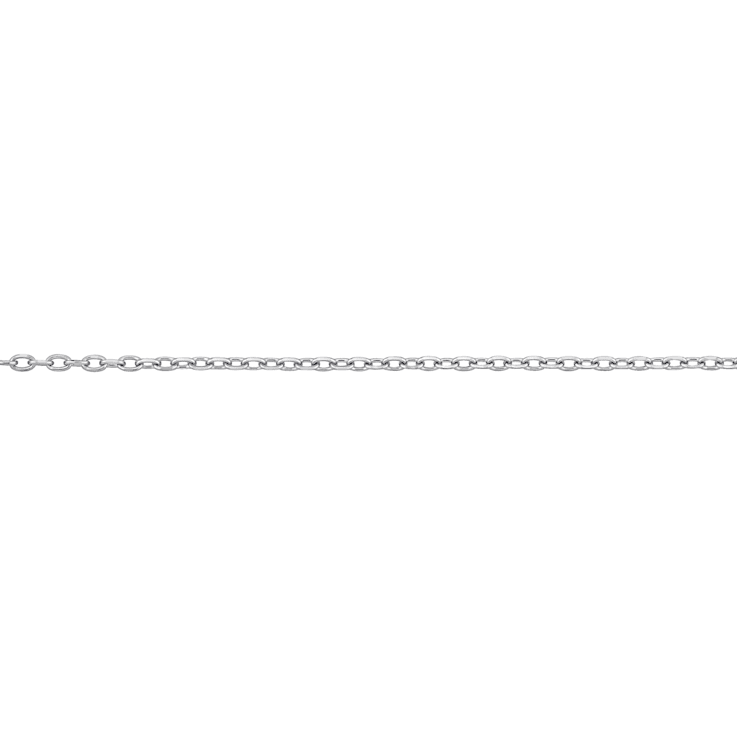 Diamond Cut Cable Chain Necklace in Platinum, 18 in