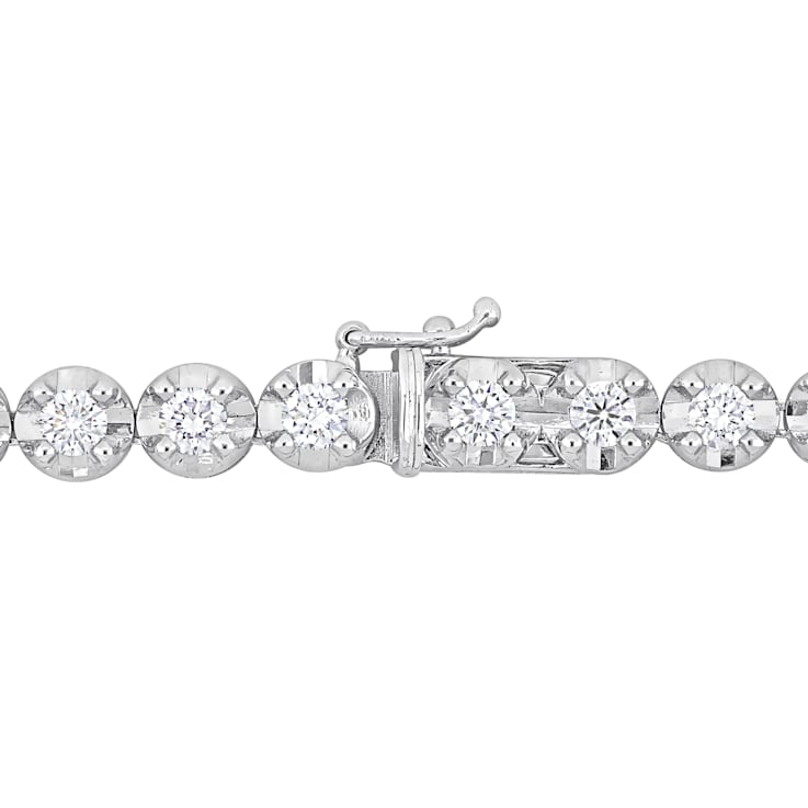 10 4/5ctw Lab-Grown Diamond Necklace Necklace in 14K White Gold