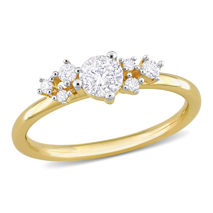 1 2 ct tw Diamond Ring in 14K Yellow Gold