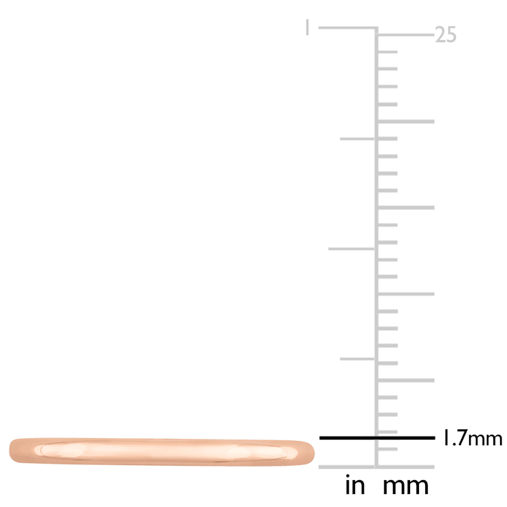 Ladies Wedding Band in 10K Rose Gold