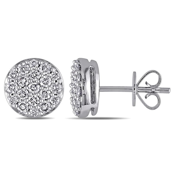 3/4 CT  Diamond Stud Earrings in 14k White Gold