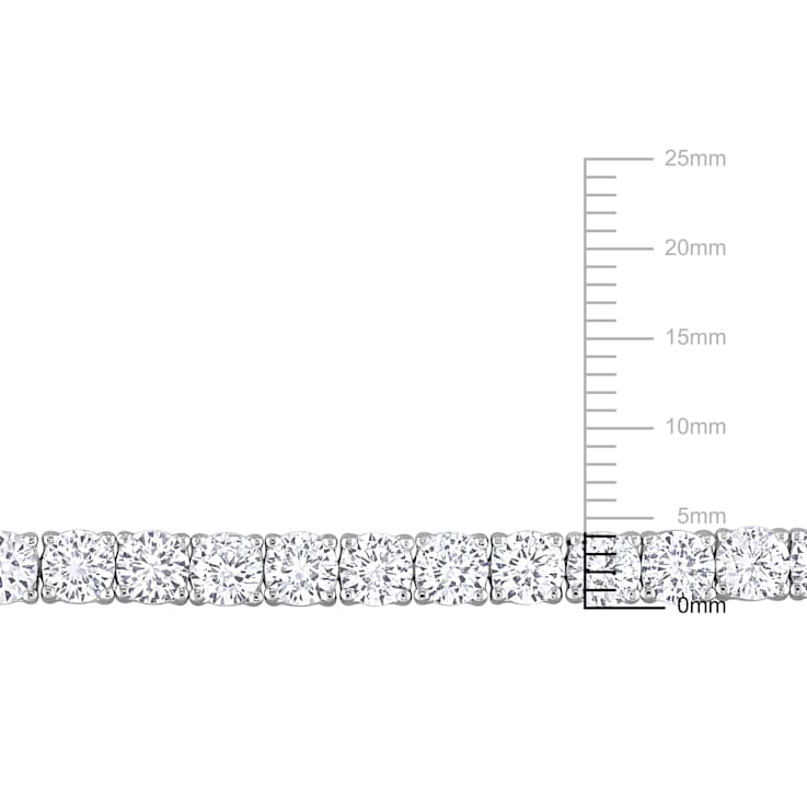 6 CT TGW Created White Sapphire Semi Tennis Bracelet with Chain in
Sterling Silver
