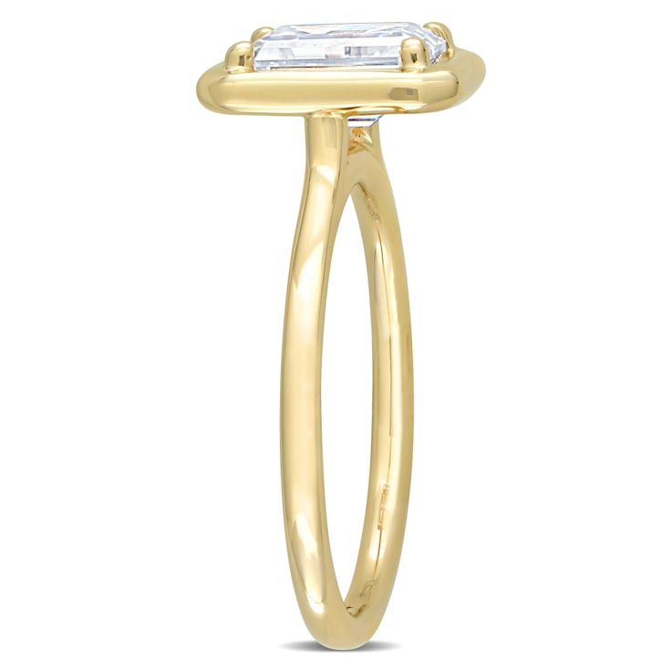1 3/4 CT DEW Octagon-Shaped Lab Created Moissanite Engagement Ring in
10K Yellow Gold