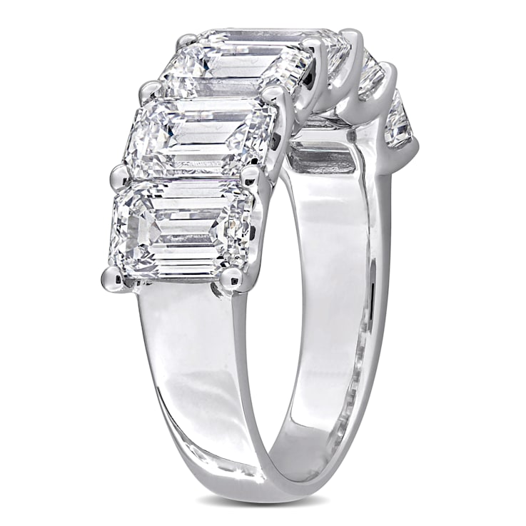 6 CT TW Lab-Grown Diamond Semi-Eternity Ring in 14K White Gold