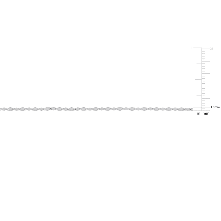 Bead Station Chain Necklace in Platinum, 16 in