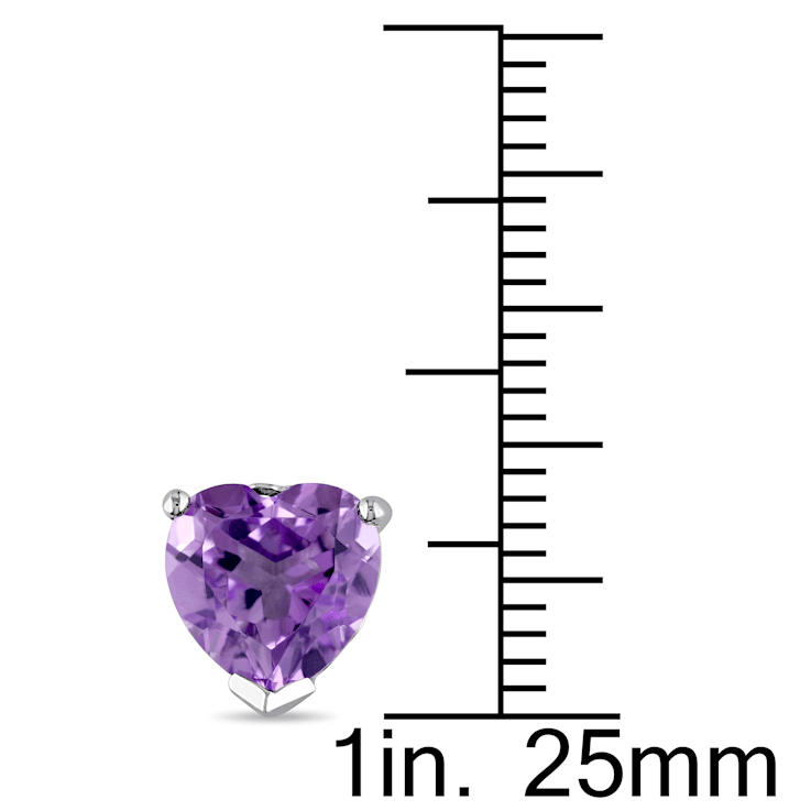 3-1/3ctw Amethyst Stud Earrings in Sterling Silver