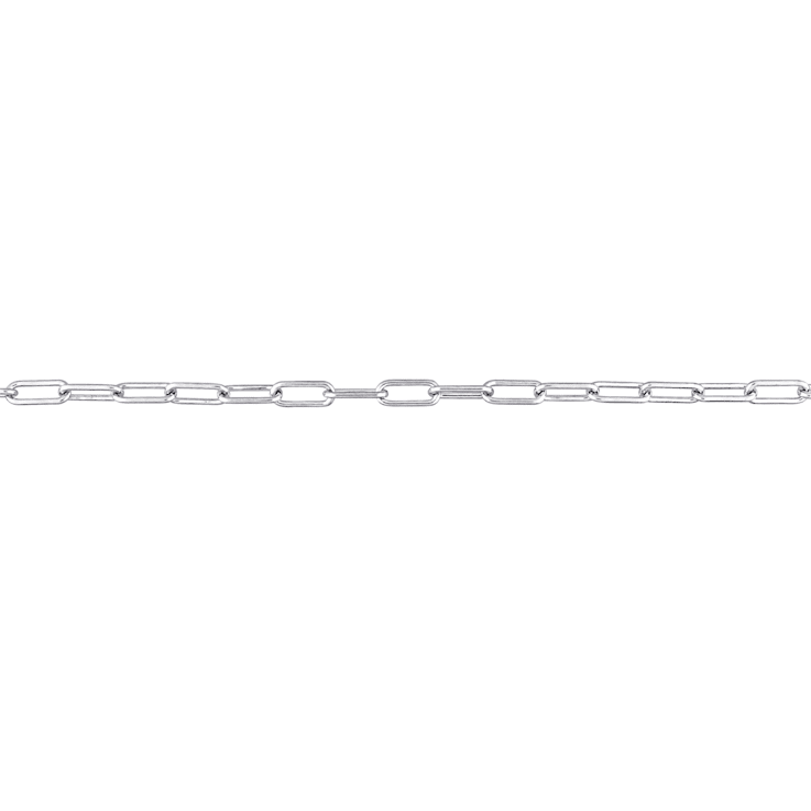 3.5MM Polished Paperclip Chain Bracelet in Sterling Silver
