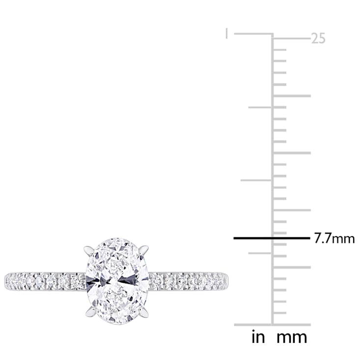 1 1/6 CT TW Lab-Grown Diamond Engagement Ring in 14K White Gold