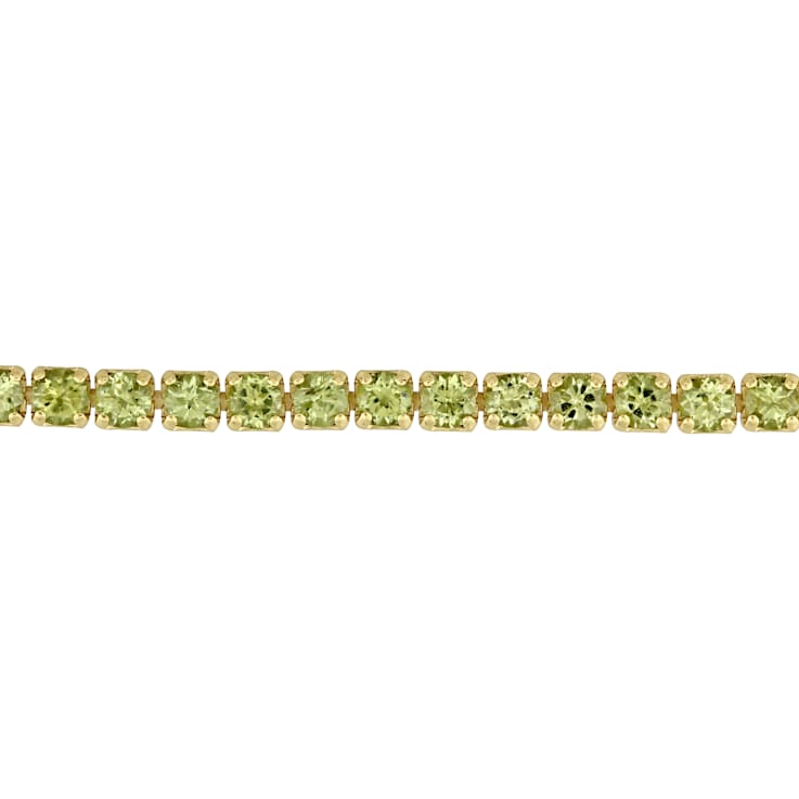 3 1/4ctw Peridot Tassel Bolo Bracelet in 18K Yellow Gold Over Sterling Silver