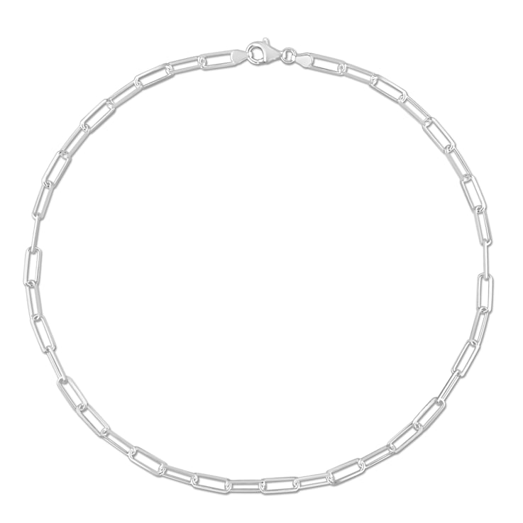 5MM Diamond Cut Paperclip Chain Necklace in Sterling Silver