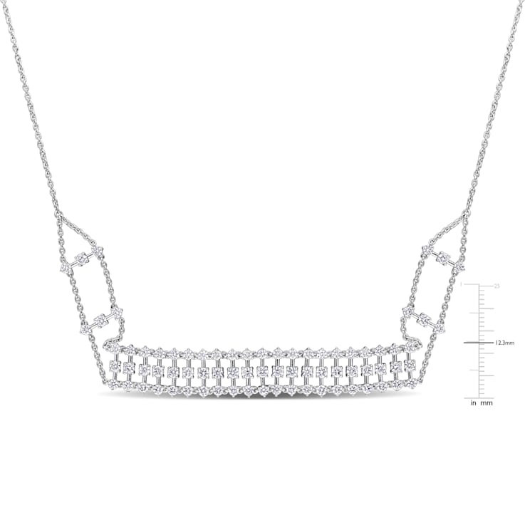 4 1/2 CT TW Diamond Necklace in 14K White Gold