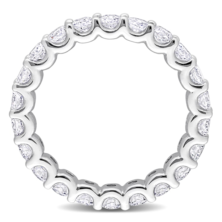 2 1/5 CT TGW Lab Grown Diamond Eternity Band in 14K White Gold - Size 8