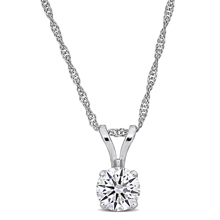 0.75ctw Lab-Grown Diamond Solitaire Pendant with Chain in 14K White Gold
(IGI Certified)