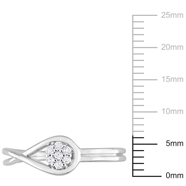 Diamond Accent Infinity Promise Ring in Sterling Silver