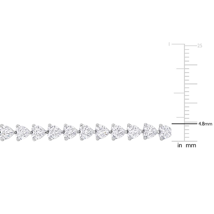 10 CT TGW Created White Sapphire Tennis Bracelet in Sterling Silver