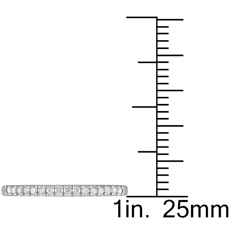 1/7 CT TW Diamond Semi-Eternity Ring in Sterling Silver