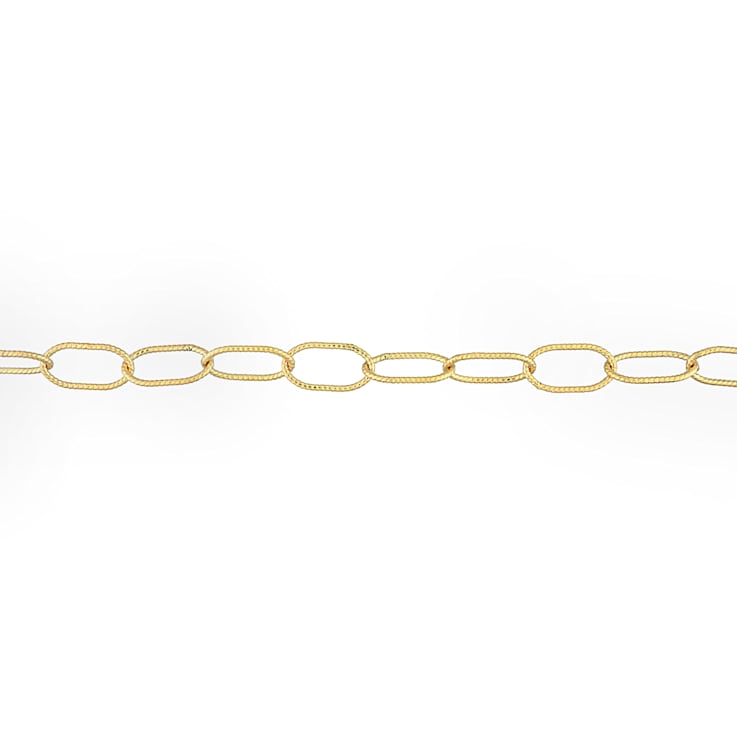 6.5MM Twisted Rolo Chain Bracelet in 18K Yellow Gold Over Sterling Silver