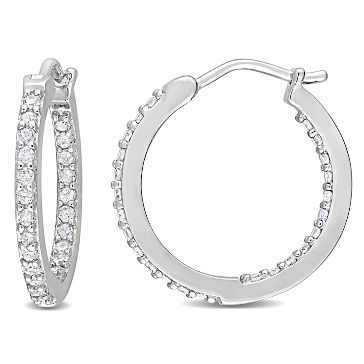 Men's 1/2 Ct. T.W. Diamond Hoop Earrings