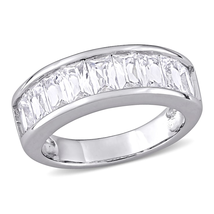 2 3/4 CT TGW Created White Sapphire Semi-Eternity Anniversary Band in
Sterling Silver