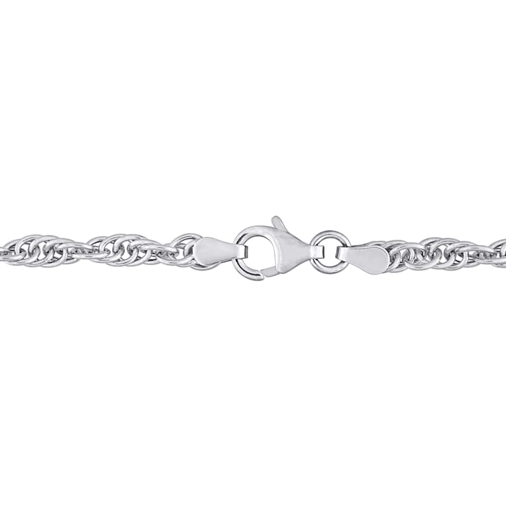 3.7MM Singapore Necklace in Sterling Silver