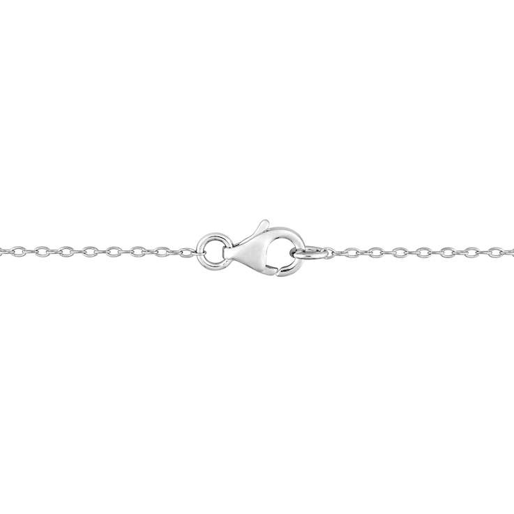 1 1/2 CT DEW Created Moissanite Halo Necklace in Sterling Silver