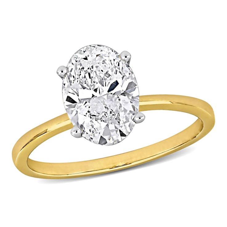 2 CT TW Lab-Grown Diamond Solitaire Ring in 14K Yellow Gold