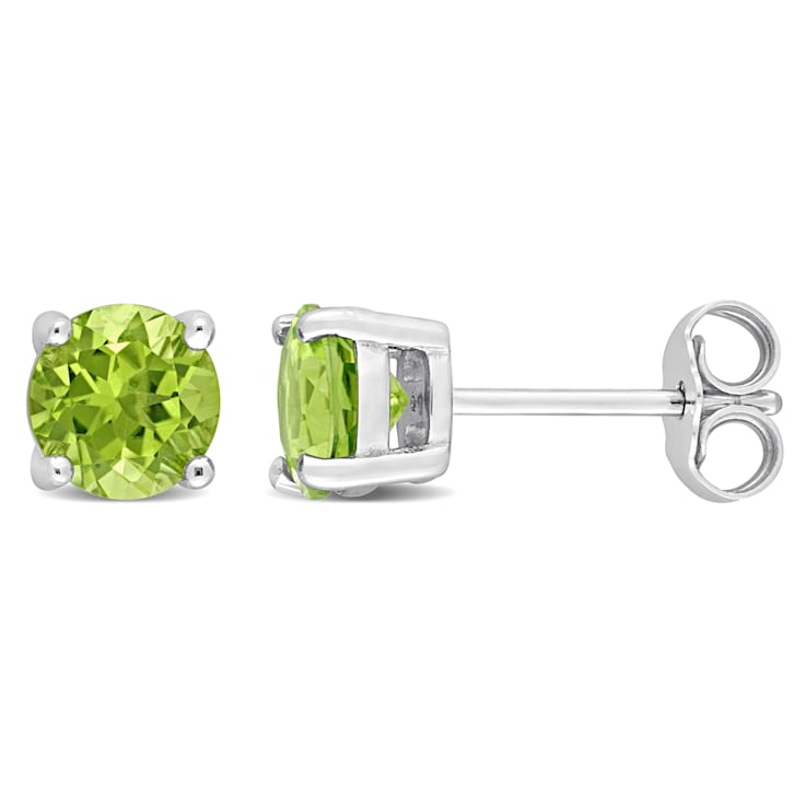 1 1/2 CT TGW Peridot Stud Earrings in Sterling Silver
