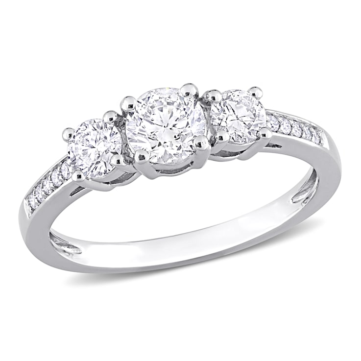 1 CT TW Diamond 3-Stone Engagement Ring in Platinum