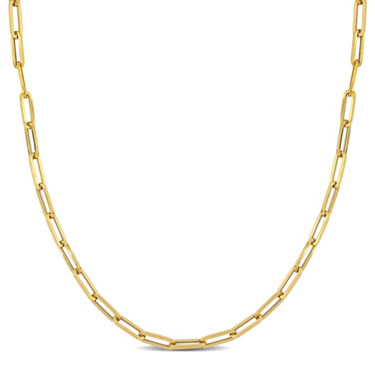 4mm Oval Link Necklace in 14k Yellow Gold, 24 in