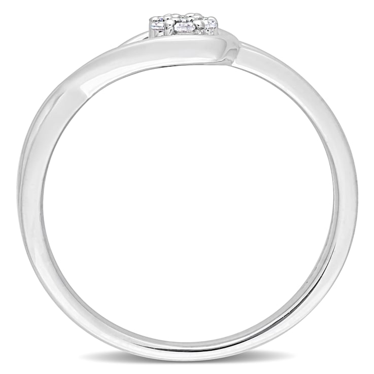 Diamond Accent Infinity Promise Ring in Sterling Silver