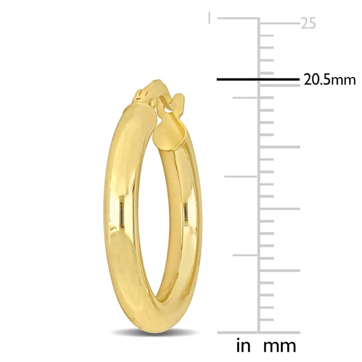20mm Hoop Earrings in 14k Yellow Gold