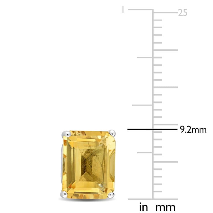 4 3/4 CT TGW Octagon Citrine Stud Earrings in Sterling Silver